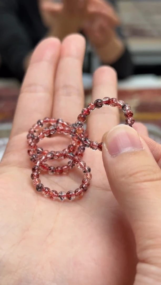 未镶嵌戒指水晶全面金草莓戒指 多样性发一