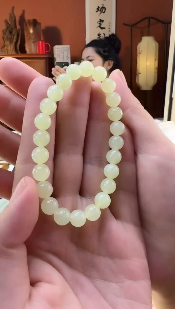 【闪购商品】和田玉手串未镶嵌新疆黄口8mm