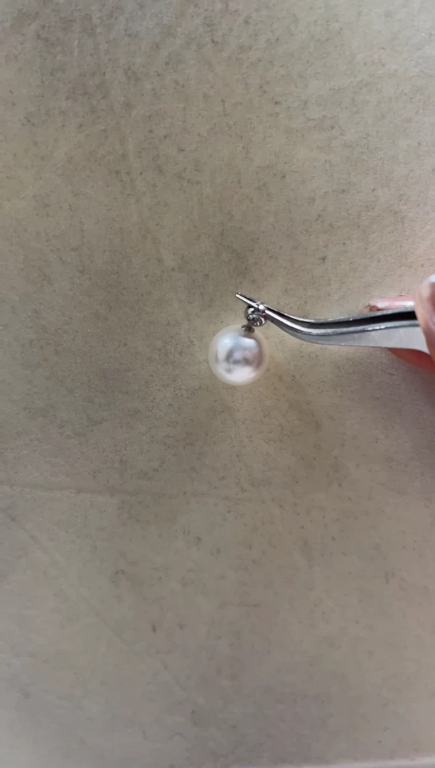 18K金镶嵌海水珍珠DA 澳白吊坠 13-14 xe007