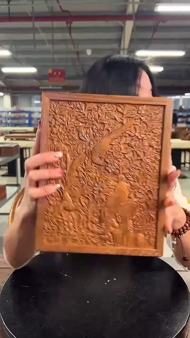 木DZ1029M18红梅花绶带长方盒