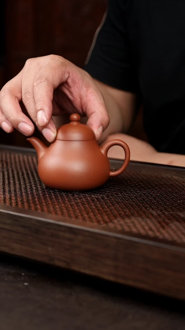茶壶紫砂朱泥梨形