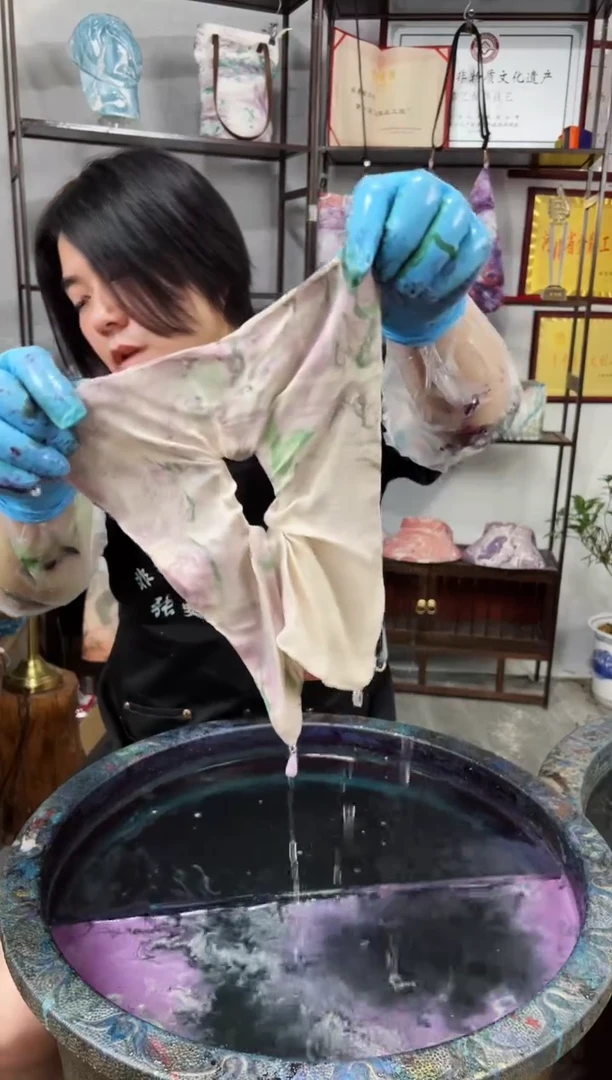 240非遗大漆漂漆珍珠发圈