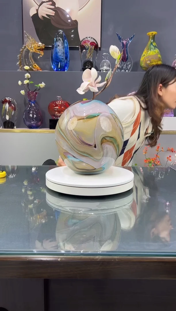 手工艺品琉璃 水晶琉璃花瓶1个