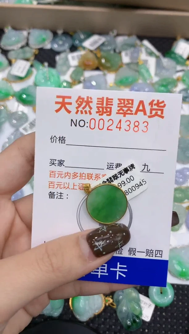 【闪购商品】翡翠颈饰18K金镶嵌11111111111