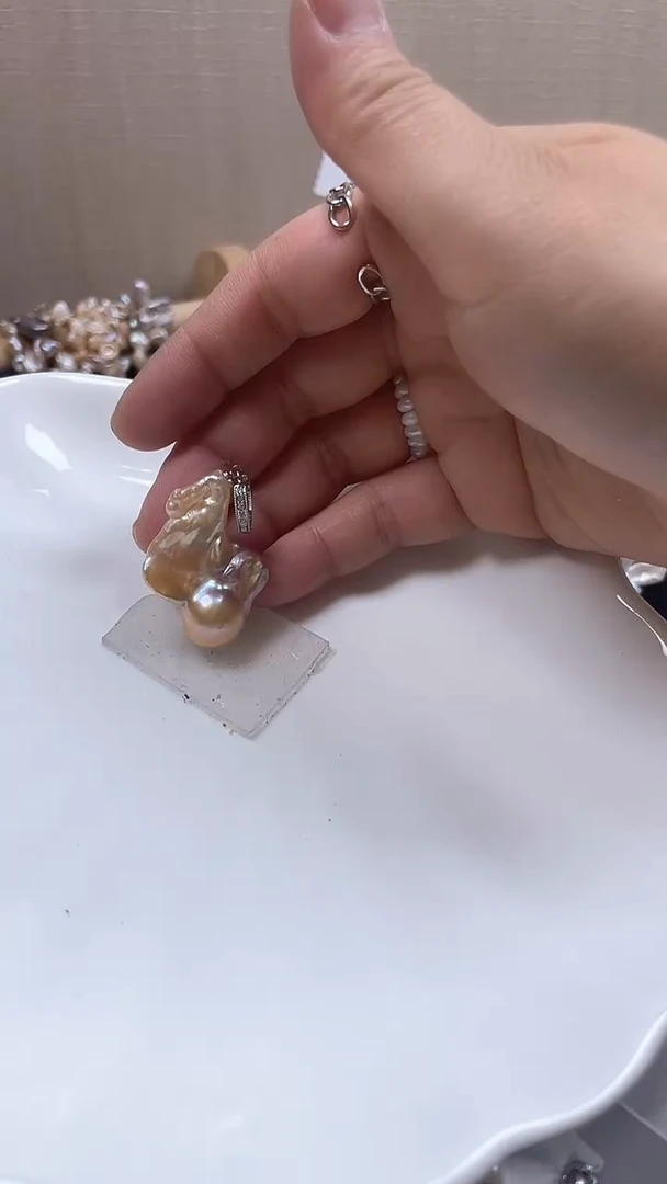 未镶嵌吊坠淡水珍珠【纯恬饰品】