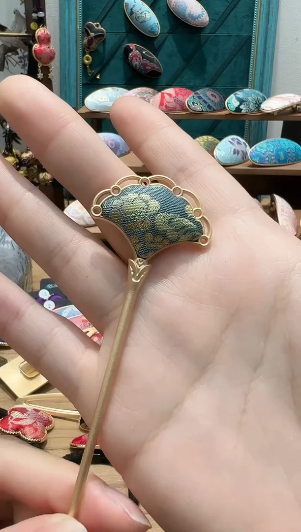 【闪购商品】【一物一拍专车】蜀锦银杏发簪AAAB