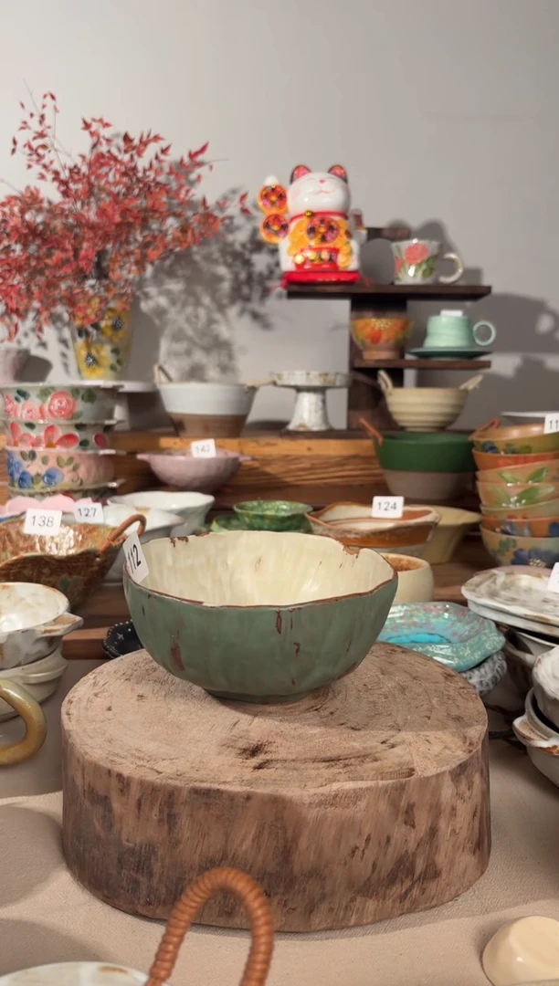 陶瓷112手作粗陶餐具个1装