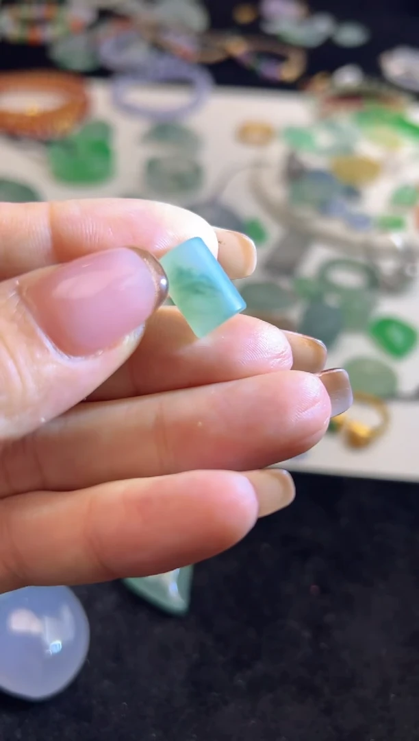 未镶嵌定制翡翠绿桶珠600+60-zgq178