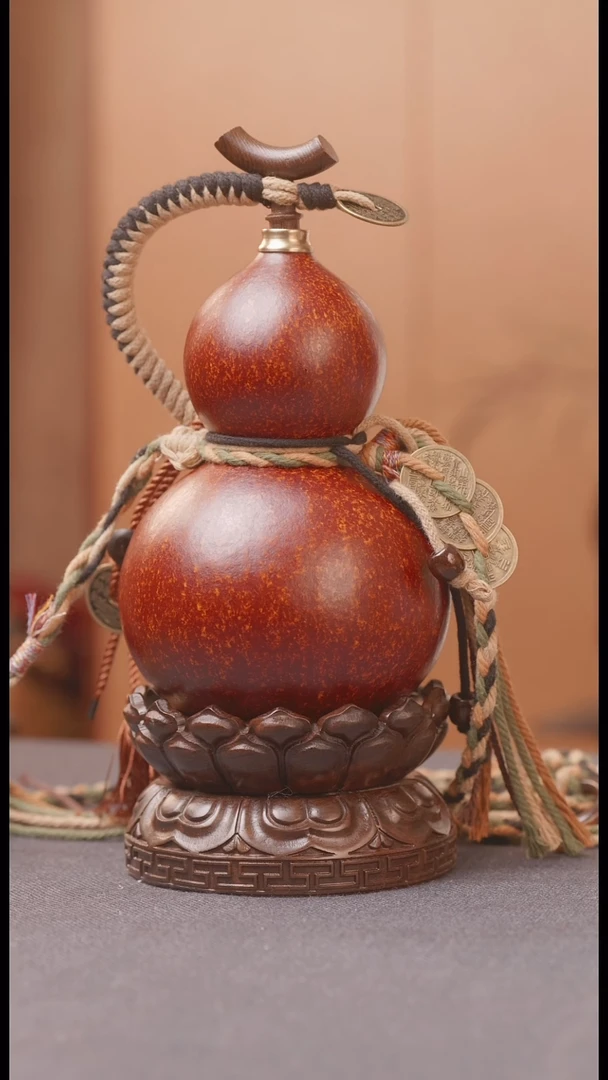 1298号链接精品大漆葫芦现货现发[一物一拍]不包含莲花底座500ml