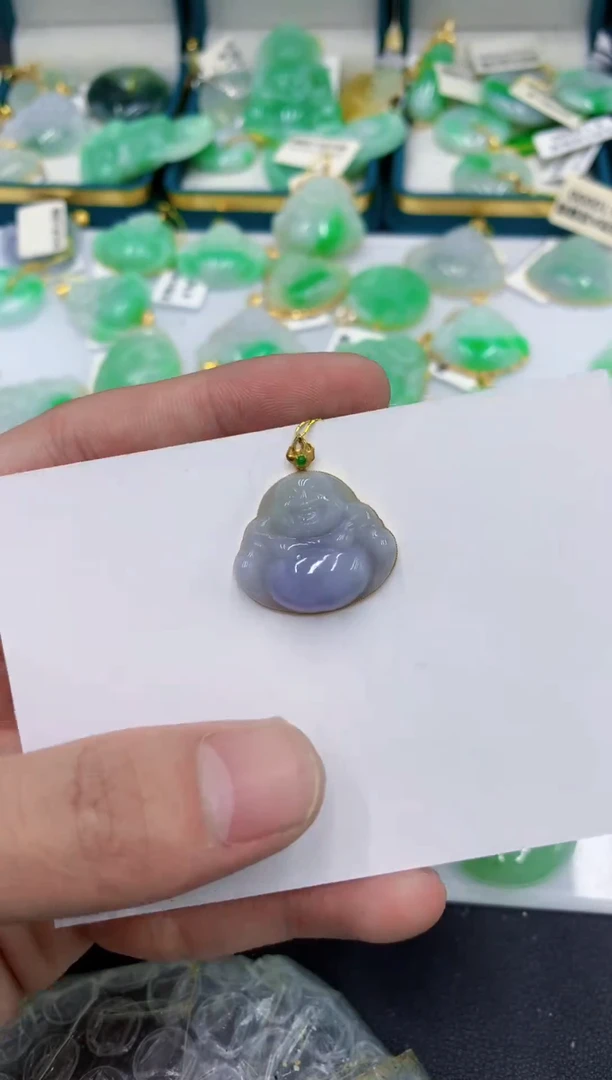 颈饰18K金镶嵌翡翠琴**欢111111