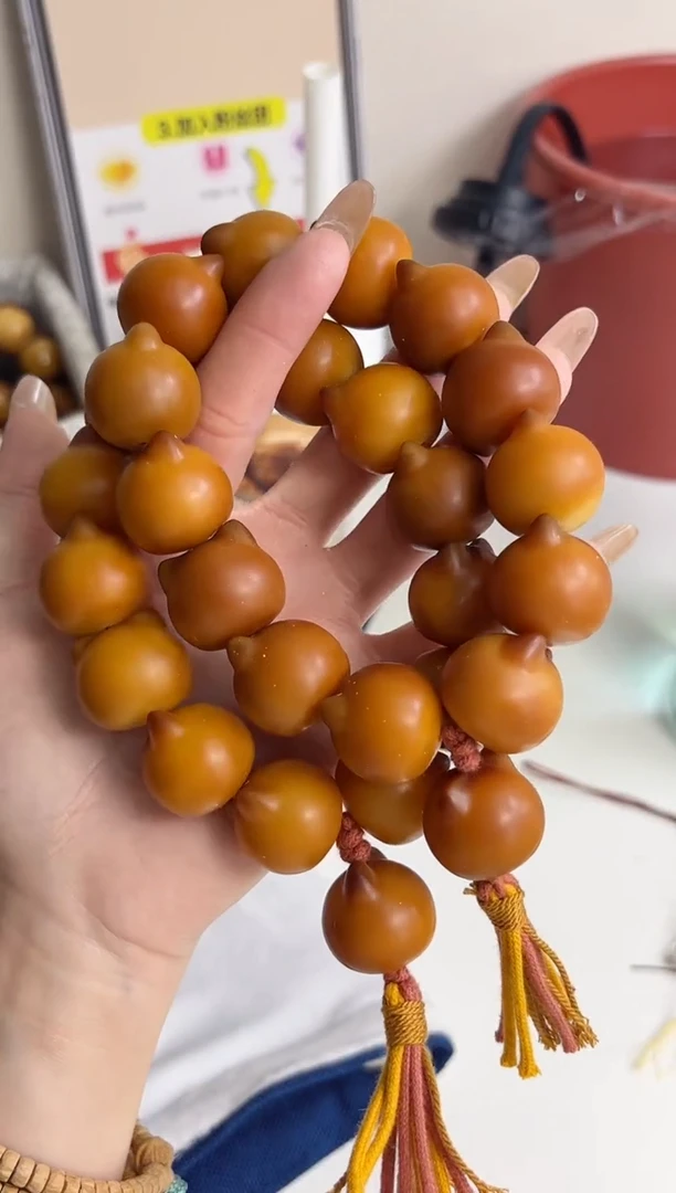 手串菩提根/象牙果沐d59干磨猫猫头24mm手持