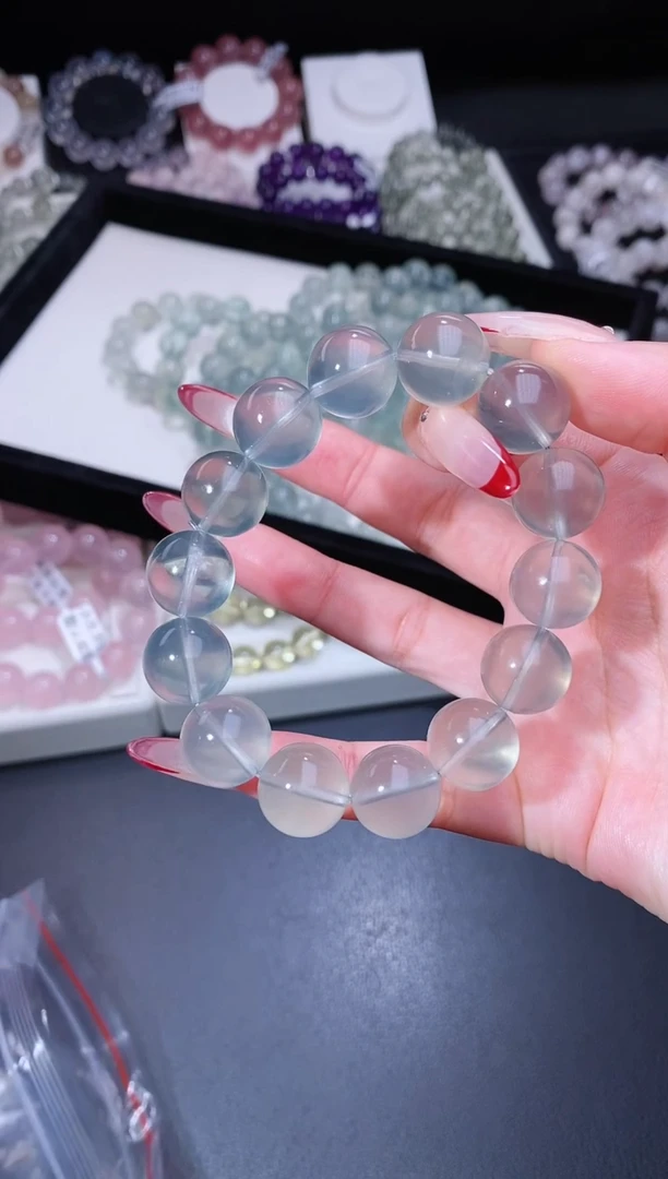 【闪购商品】萤石手链未镶嵌121.2灰绿萤石手串