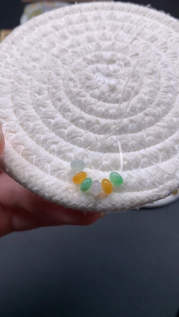 翡翠散珠天然翡翠鼓珠5号