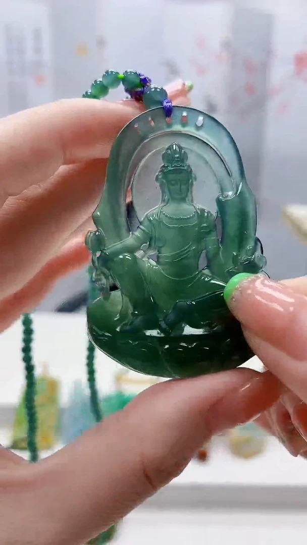 未镶嵌定制翡翠5159ry-毛货挂件31