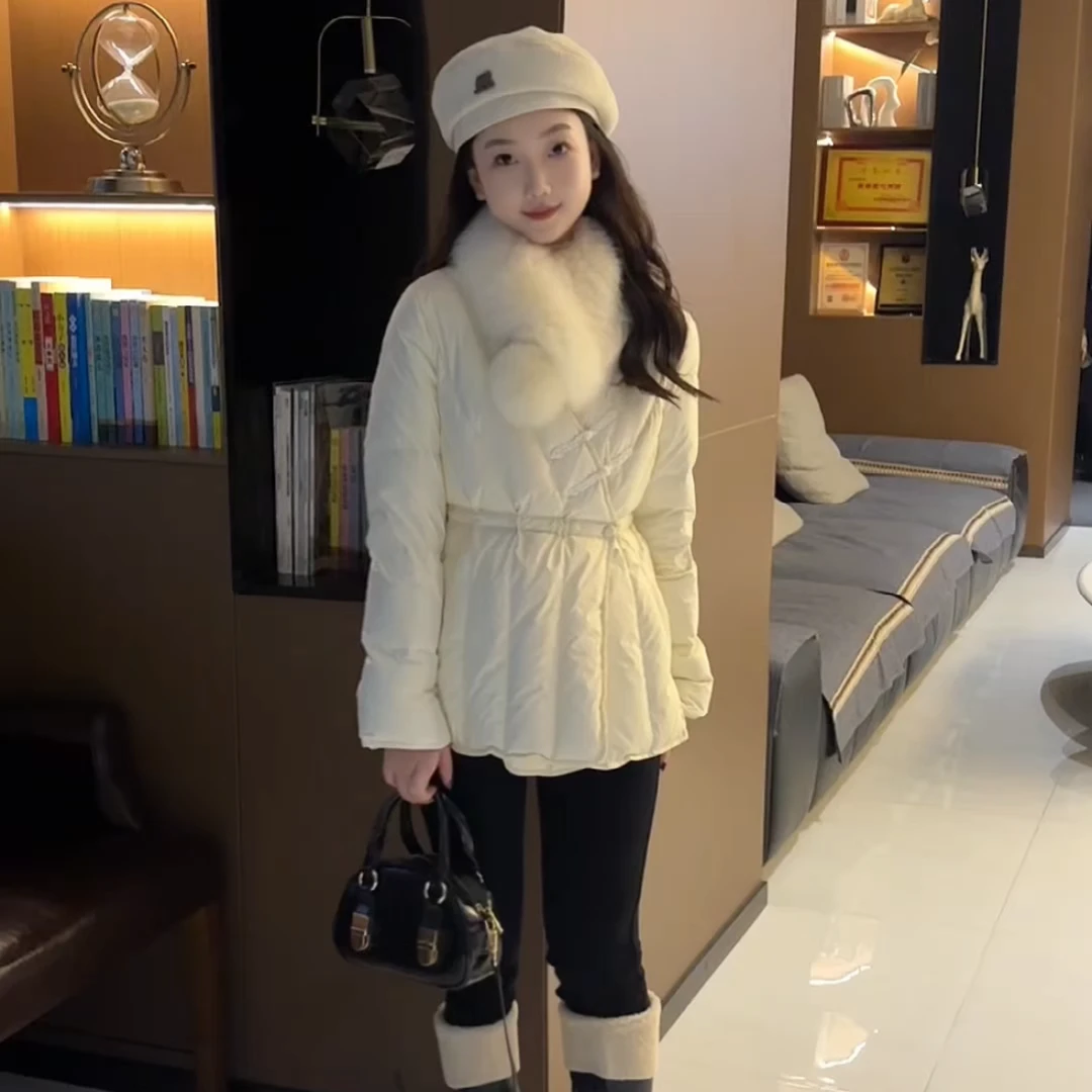 【冬日昭雪】琳琳小个子新中式90白鸭绒短款休闲羽绒服