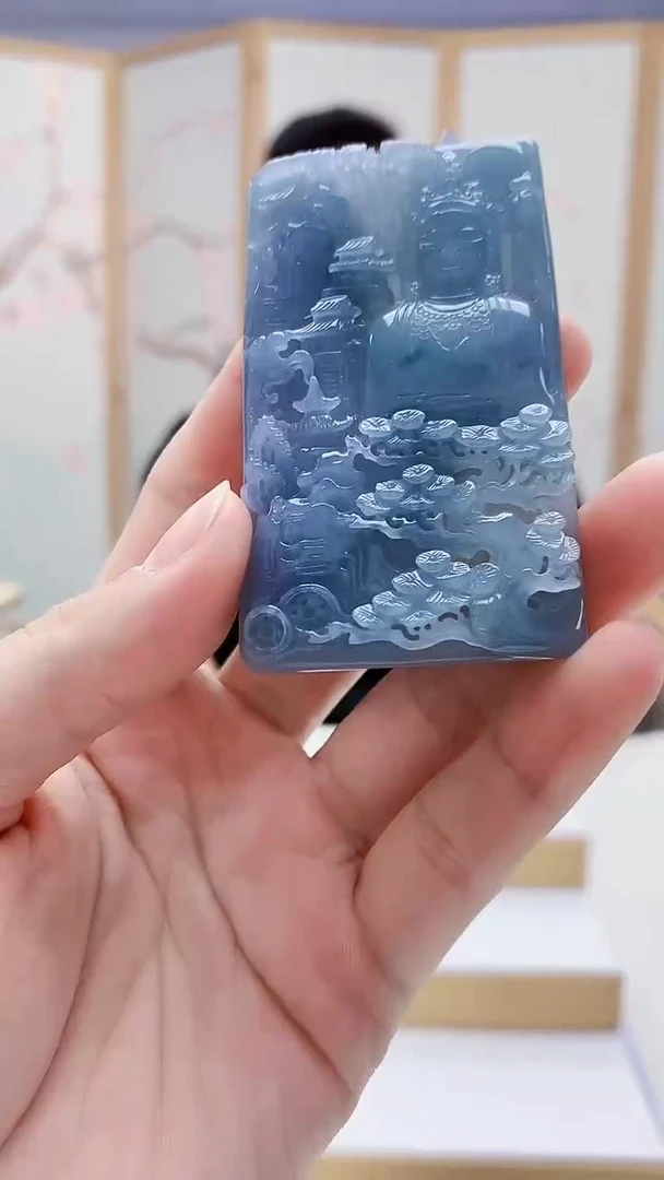 未镶嵌定制翡翠5161lr-毛货挂件10