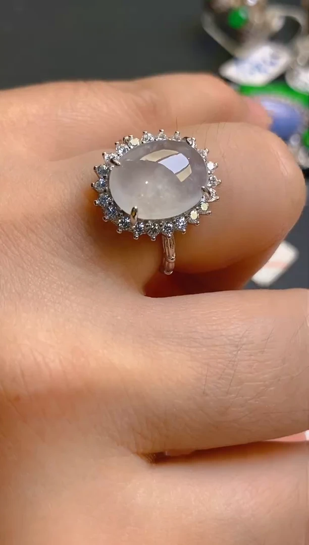 【闪购商品】翡翠耳饰银S925镶嵌天然A货翡翠1