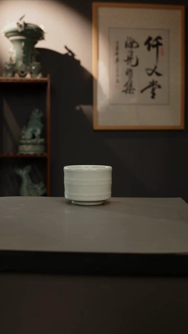 【闪购商品】杯仿古釉原矿  竹节杯