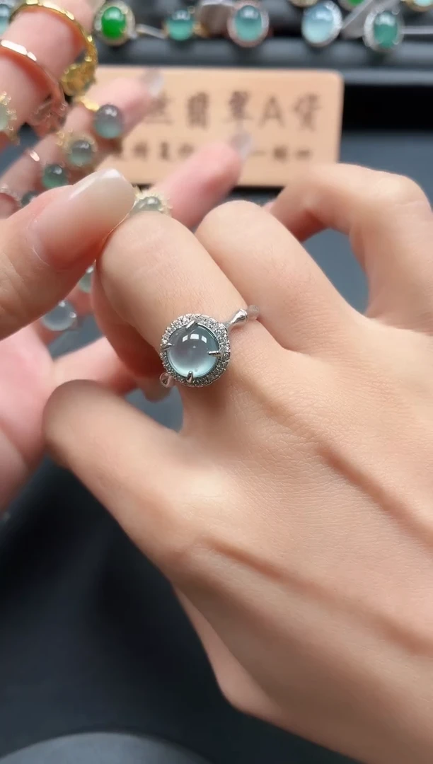 银S925镶嵌戒指翡翠111111