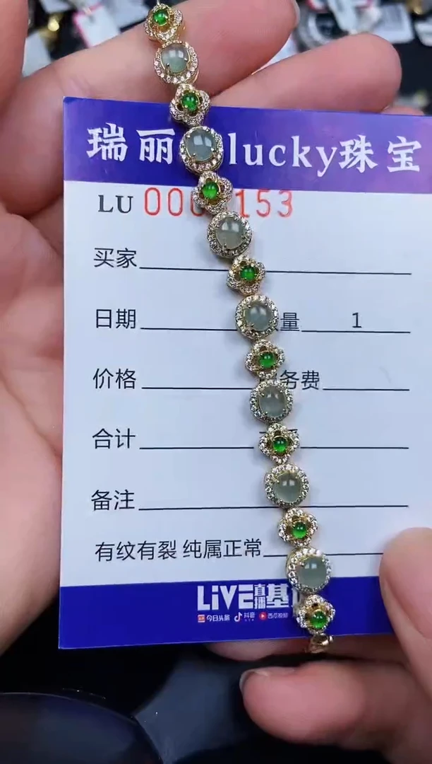 翡翠银S925镶嵌颈饰5153