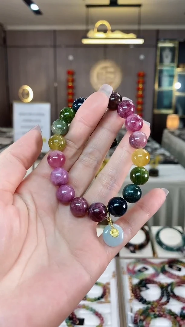 【闪购商品】碧玺单圈手串11mm+未镶嵌（多样性发一条）hon