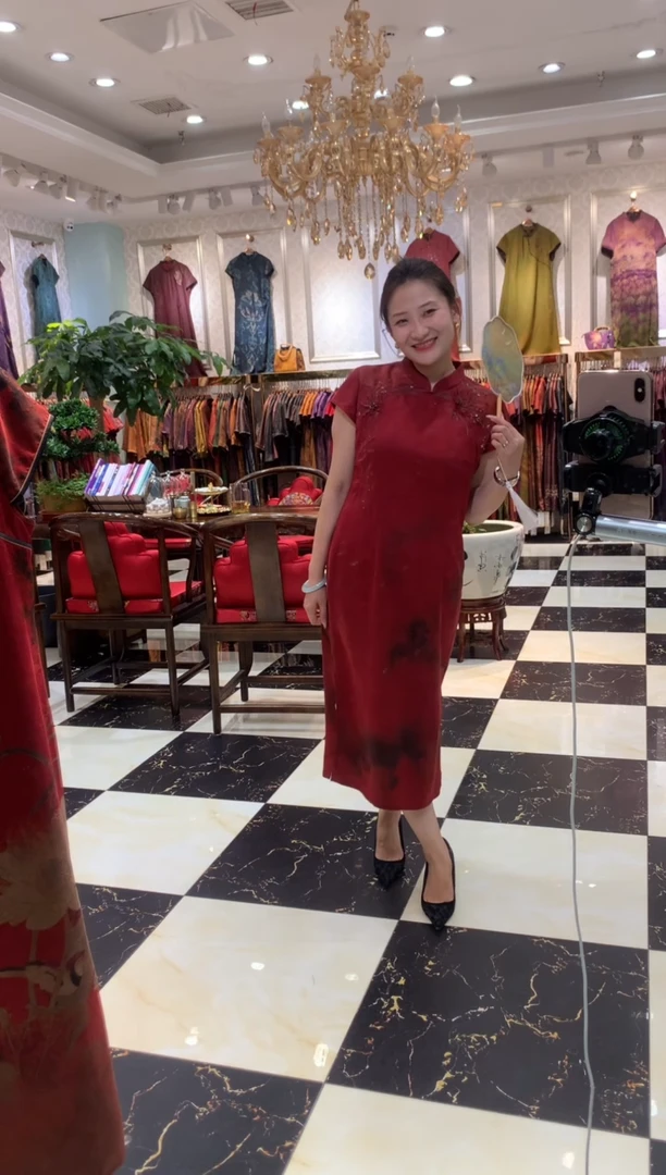 香云纱新中式改良旗袍（下单需要备注身高体重哦）