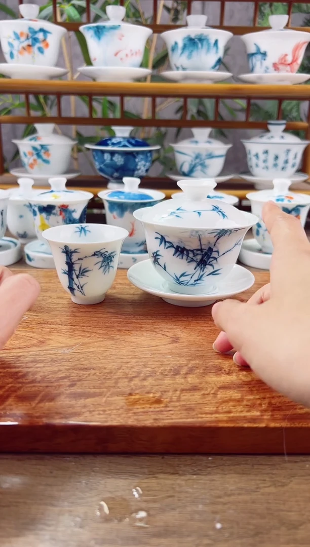 【闪购商品】微瑕竹报平安150ml三才+闻香杯2