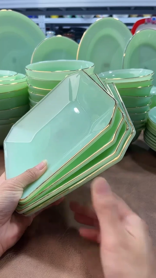 玉瓷 方盘4个景德镇陶瓷