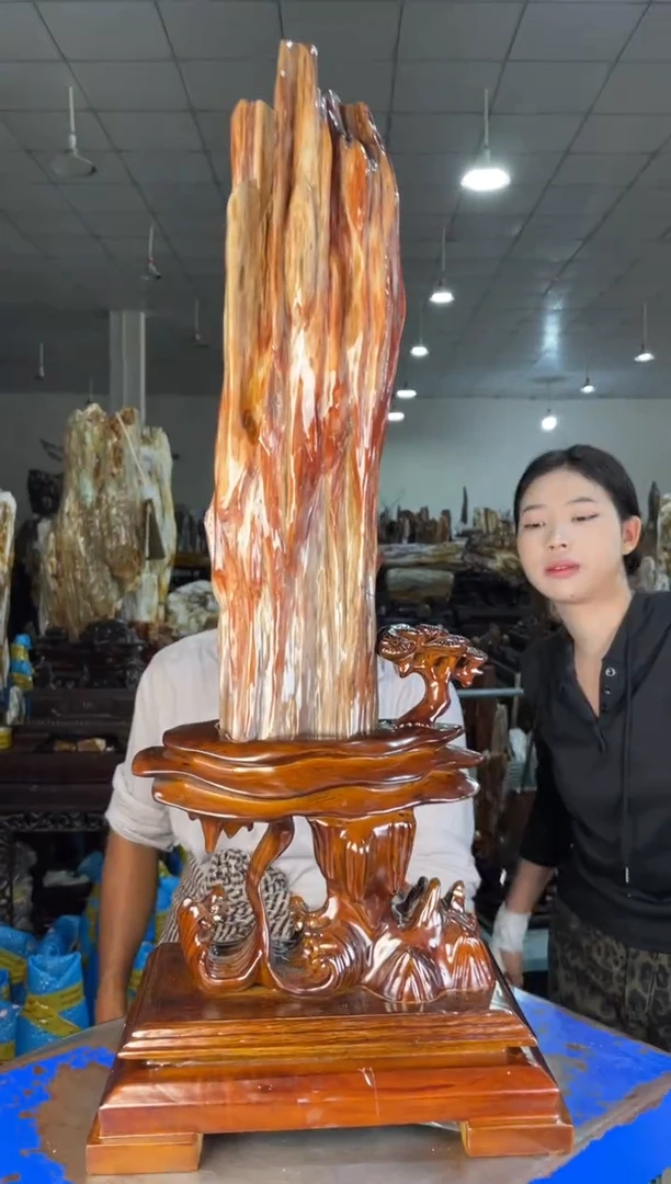 未镶嵌摆件硅化玉40