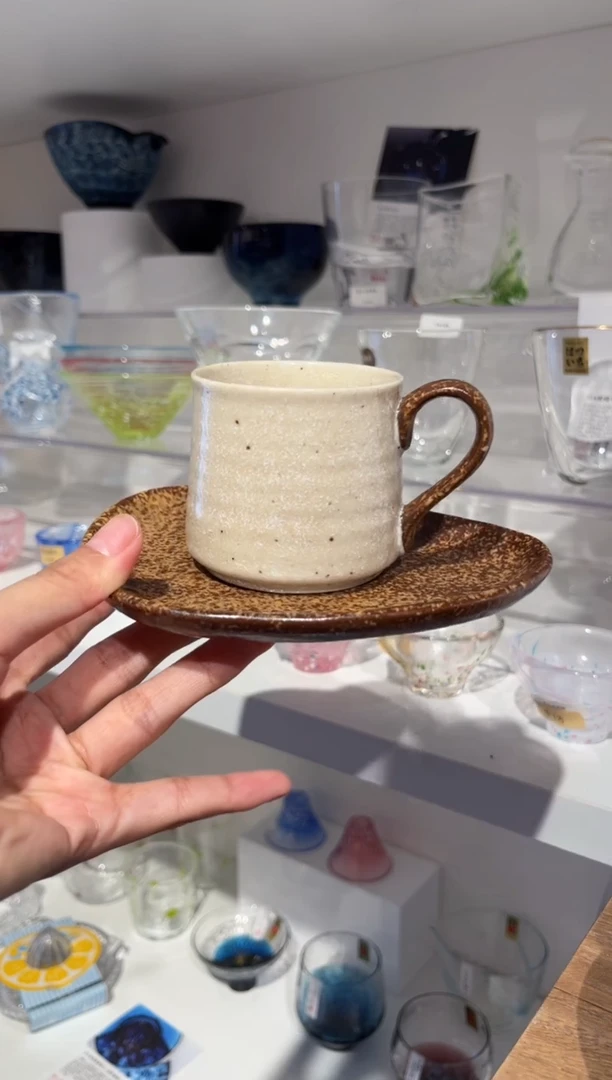 瓷片孤品 砂地套杯