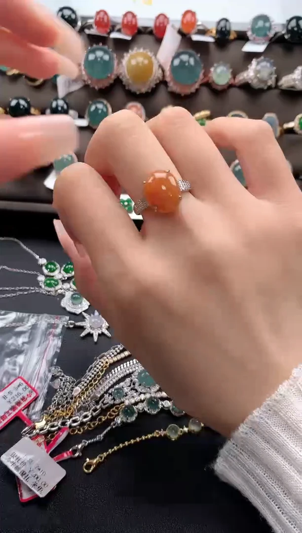 【闪购商品】翡翠戒指银S925镶嵌432432