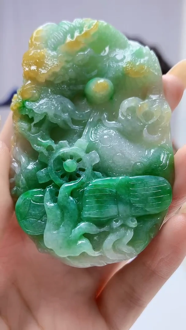 定制翡翠未镶嵌4688DD-毛货挂件45赠珠链