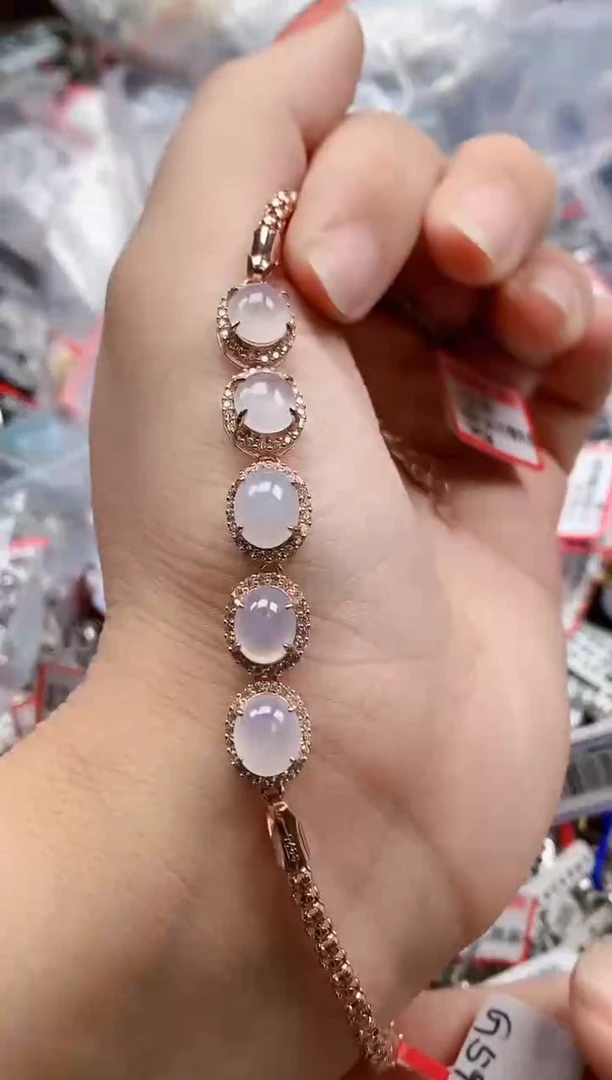 银S925镶嵌戒指翡翠天然A货缅甸翡翠