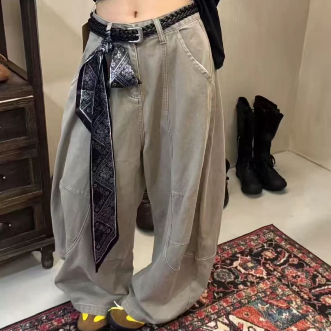 SKY秋款新款韩系宽松舒适透牛仔裤687多巴胺服装女