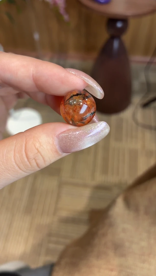 颈饰未镶嵌水晶胶花小树单珠