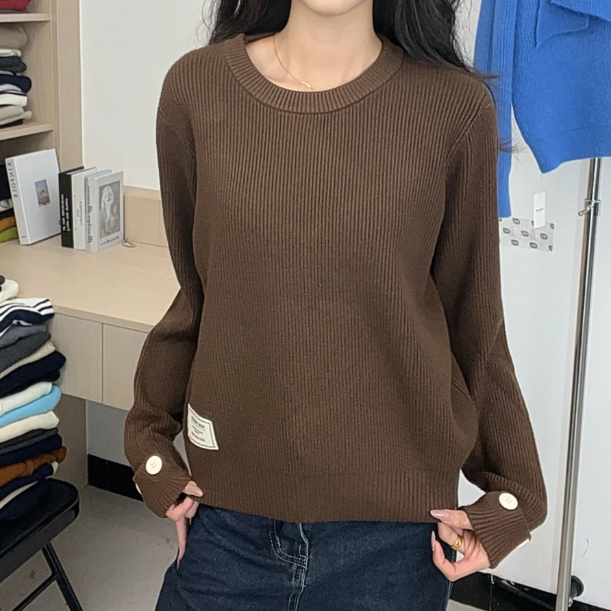 秋季女针织休闲风毛针织衫秋冬宽松时尚休闲