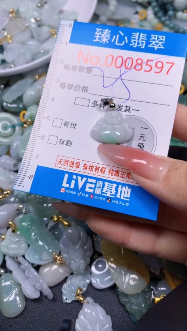 【闪购商品】翡翠颈饰未镶嵌含绳0008597