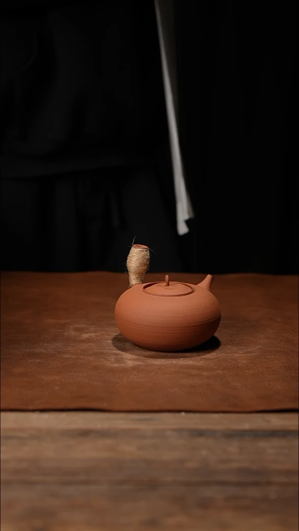 超*朱泥翘把煮水壶026