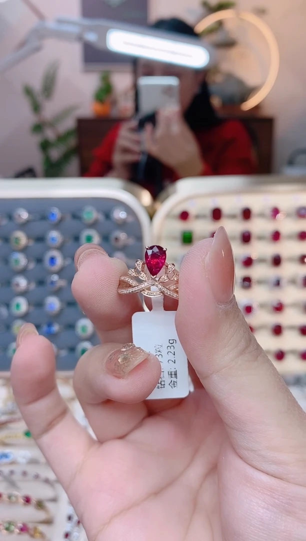 【闪购商品】碧玺18K金戒指18K金镶嵌1