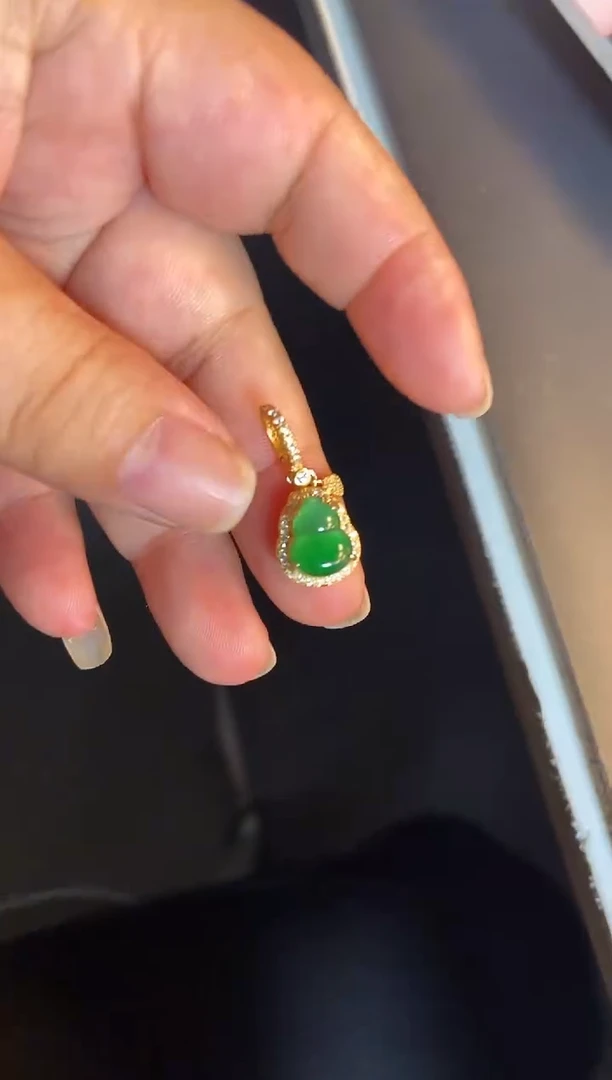 吊坠(不含链)银S925镶嵌翡翠1