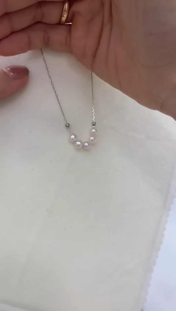 银S925镶嵌套链淡水珍珠套链