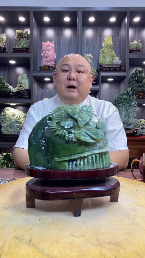 玉万**牧 玉岫岩料手工雕刻装饰摆件居家送礼一物一图精品摆件