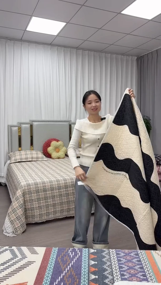 棉福利床盖水波纹110*130