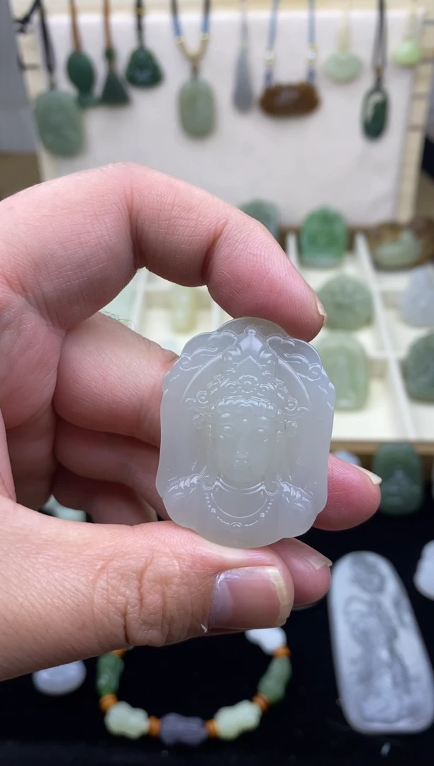 颈饰未镶嵌和田玉天然和田玉吊坠  无顶珠