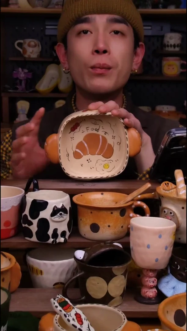 碗陶景德镇可爱设计师款陶瓷