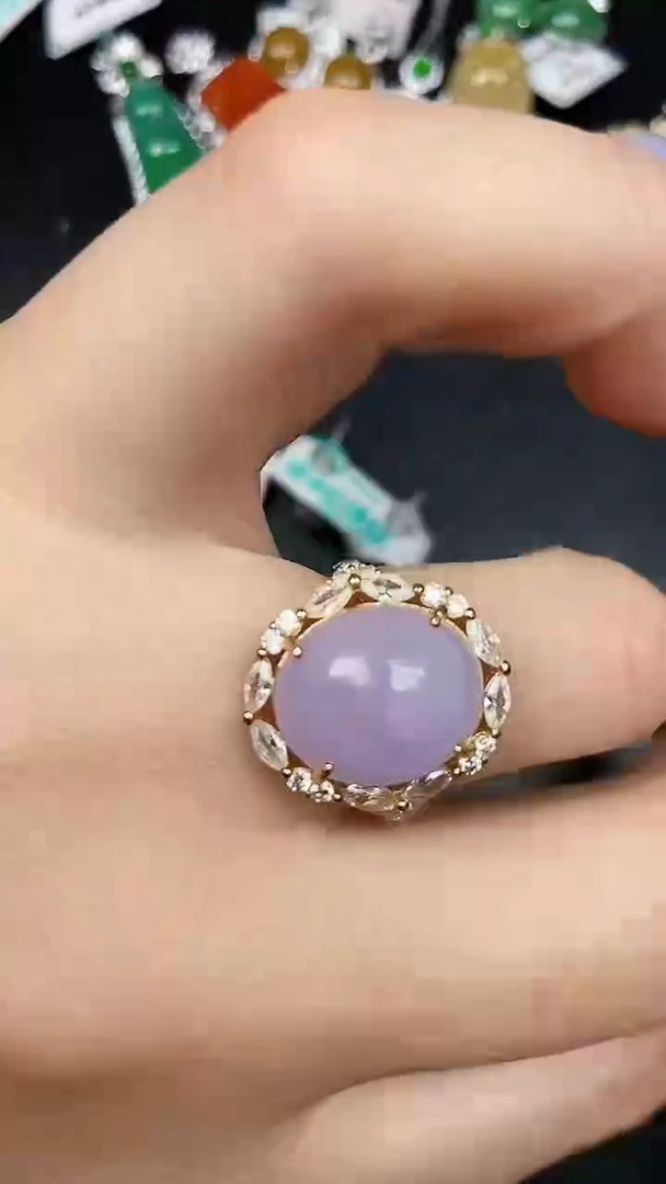 银S925镶嵌戒指翡翠1200