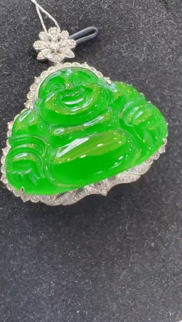 翡翠18K金镶嵌吊坠(不含链)多样性团购发一件