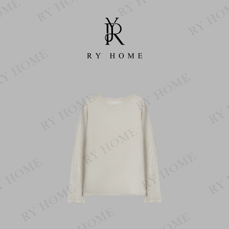 【容雨RYHOME】超细绵羊毛抗变形春夏“千禧自然”系列针织衫252M2907