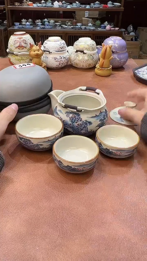 真的很便宜会开片的旅行茶具