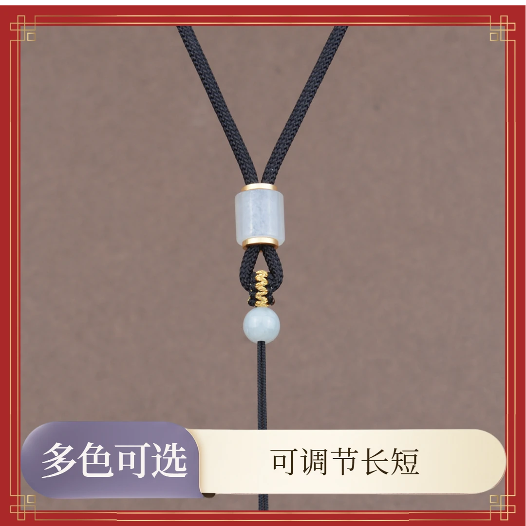 编织挂坠平安扣挂绳玉石佩吊坠挂脖项链绳可调节情侣手工简约编绳